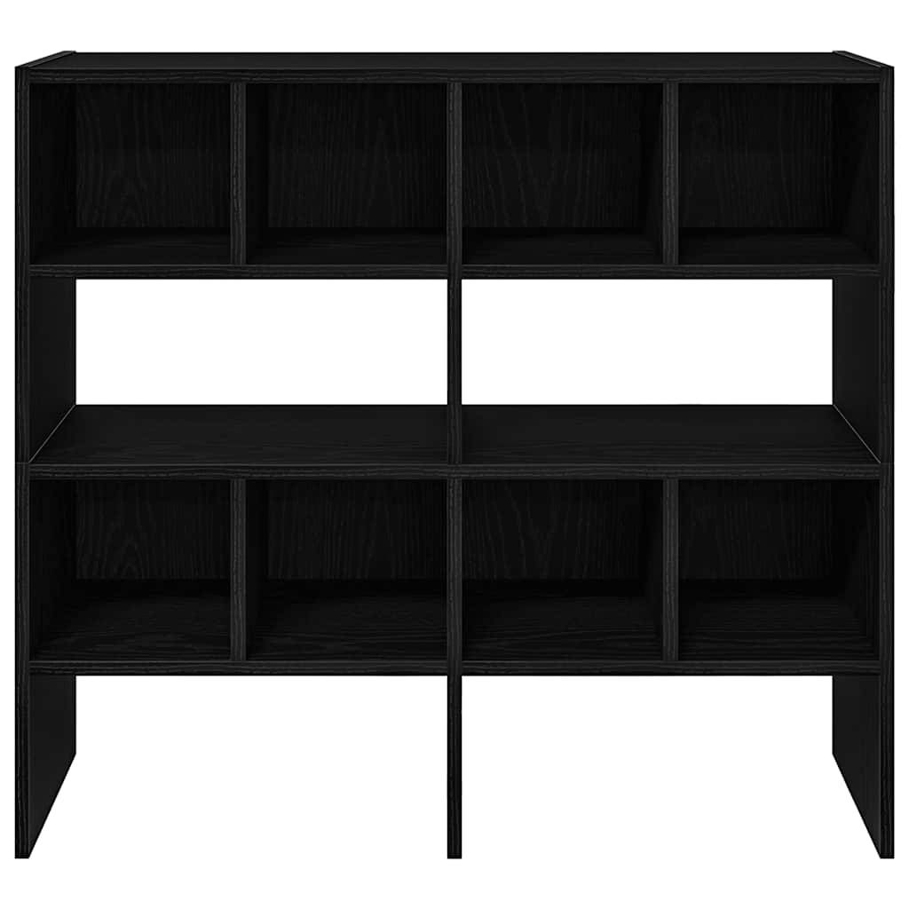 vidaXL Schuhregale 2 Stk. Stapelbar Schwarz Eichen-Optik 89,5x30x40 cm