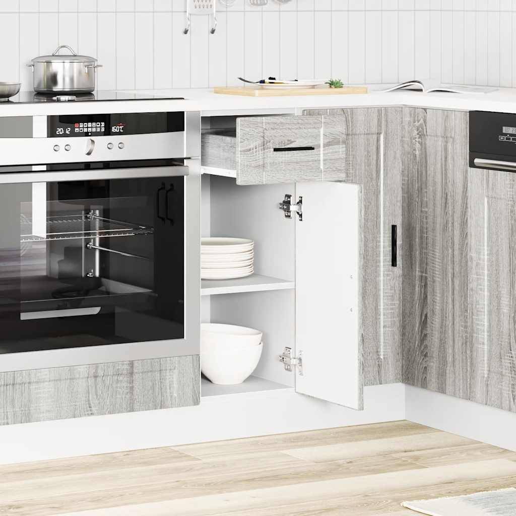 vidaXL Küchenunterschrank Porto Grau Sonoma Holzwerkstoff