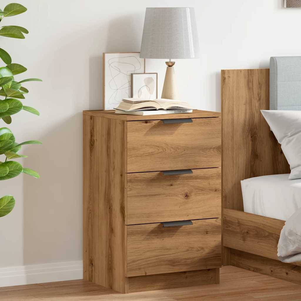 vidaXL Nachttische 2 Stk. Artisan-Eiche 40x36x65 cm Holzwerkstoff