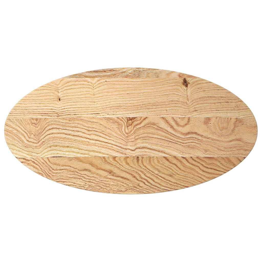 vidaXL Tischplatte 100x50x4 cm Massivholz Eiche Oval