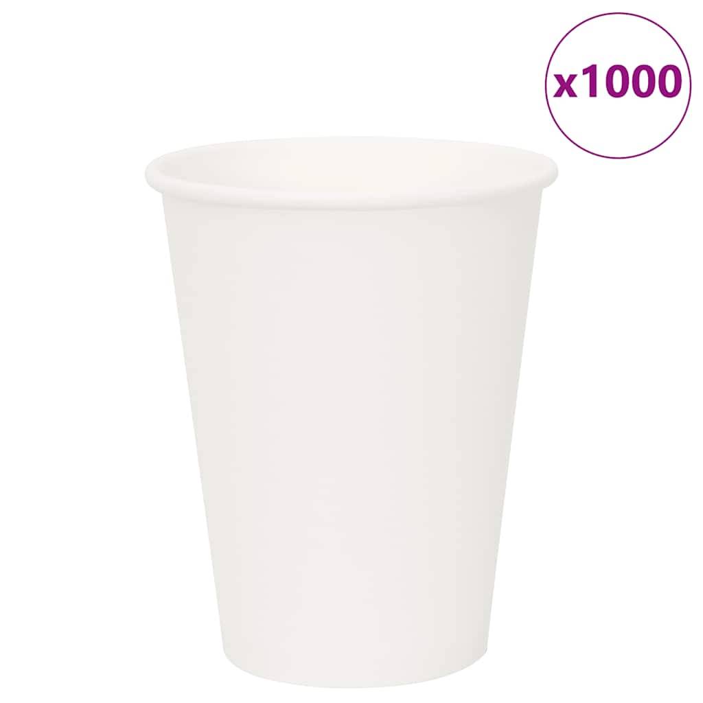 vidaXL Pappbecher 1000 Stk. 12oz 300ml Weiß
