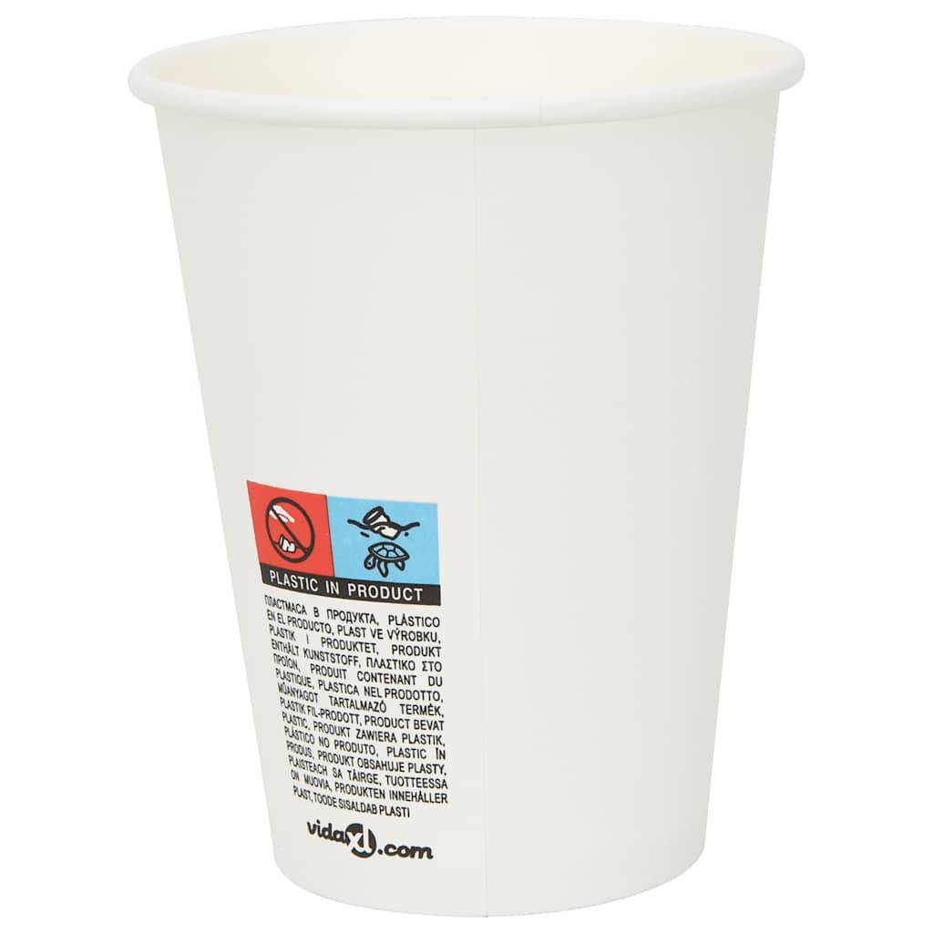 vidaXL Pappbecher 1000 Stk. 12oz 300ml Weiß