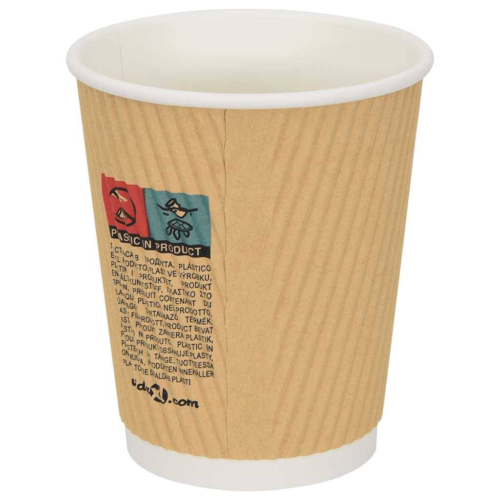 vidaXL Pappbecher 500 Stk. 8oz 200ml Braun