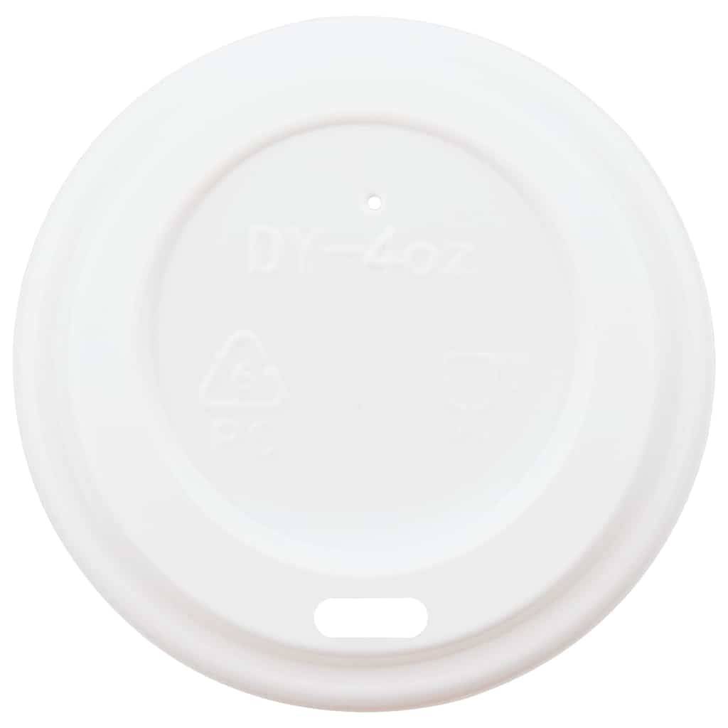 vidaXL Deckel für Pappbecher Ø60 mm 4oz 1000 Stk. Weiß Kunststoff
