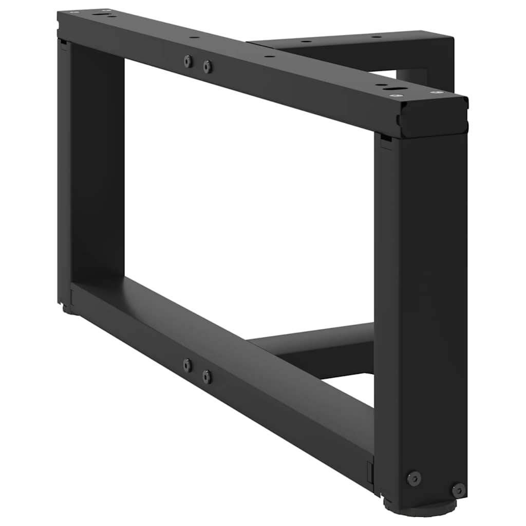 vidaXL Couchtischbeine T-Form 2 Stk. Schwarz 70x25x(30-31) cm Stahl