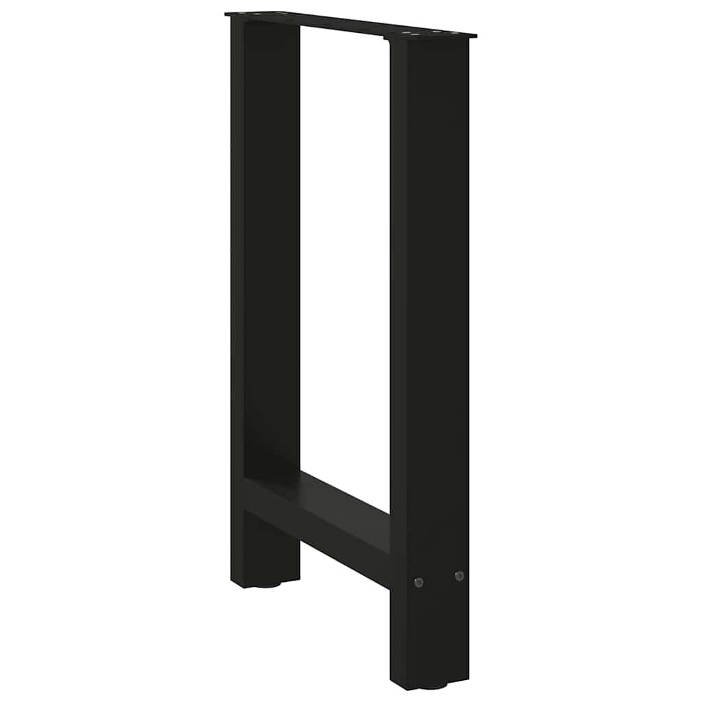 vidaXL Couchtischbeine Schwarz 2 Stk. 60x(72-73) cm Stahl