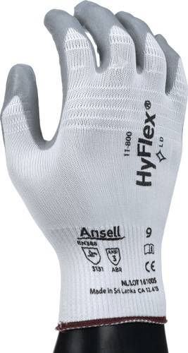 Ansell GmbH Handschuhe HyFlex 11-800 Gr.7 weiß/grau EN 388 PSA II Nyl.m.Nitrilschaum ANSELL 11800070