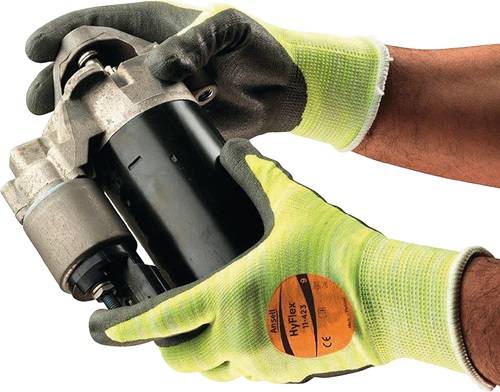 Ansell GmbH Handschuhe HyFlex® 11-423 Gr.9 grau/hellgelb EN 388,EN 407 PSA III 11423090