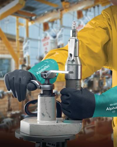 Ansell GmbH Chemiehandschuh Alpha-Tec 58-535W Gr.10 grün/grau EN 388,EN 374,EN 1149 Kat.III 58535W100