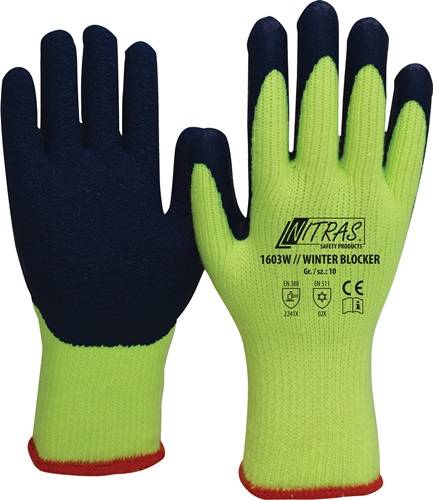 AS Arbeitsschutz GmbH Kälteschutzhandschuhe WINTER BLOCKER Gr.9 neongelb/blau EN 388,EN 511 PSA II 1603W-9