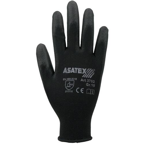 ASATEX Aktiengesellschaft Handschuhe Gr.9 schwarz EN 388 PSA II Nyl.m.PU ASATEX 3702/9