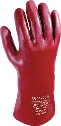 ASATEX Aktiengesellschaft Chemiehandschuh Pirat Gr.10 rotbraun EN 388,EN 374 PSA III ASATEX PL-P