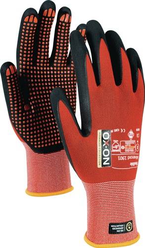OX-ON A/S Handschuh Flexible Advanced 1901 Gr.9 schwarz/rot EN388 EN420+A1 PSA II OX-ON 92079