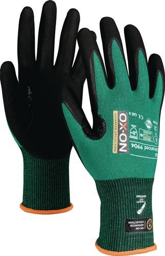 OX-ON A/S Schnitthandschuh Cut Advanced 9904 Gr.9 schwarz/grün EN388,EN420+A1 PSA II OX-ON 92339