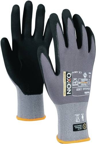 OX-ON A/S Handschuh Flexib Advanced 1900 Gr.10 schwarz/hellgrau EN388 EN420+A1 EN407 PSAII 92070
