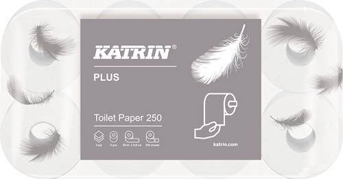 ELOS GmbH & Co. KG Toilettenpapier Katrin 250 Long 3-lagig 48 RL a 250 Blatt=12000 Bl.KATRIN 104872