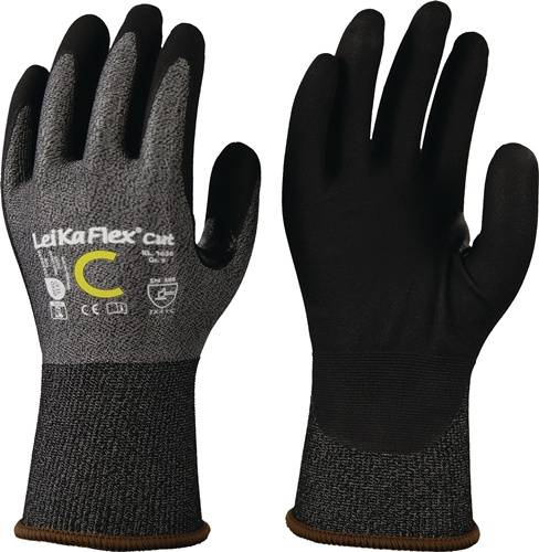 Richard Leipold GmbH Schnittschutzhandschuhe LeiKaFlex® CUT RL 1636 Gr.10 grau/schwarz EN 388 PSA II 1636 Gr. 10