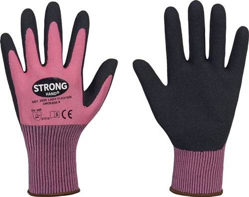 HELMUT FELDTMANN GmbH Handschuhe LADY FLEXTER Gr.8 pink/schwarz EN 420/EN 388 PSA II STRONGHAND 0529-08