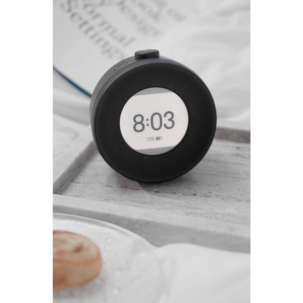 Harmony 2 Wecker Digital Alarm mit Bildschirm ohne Lichtemission, 17 Melodien Schwarz