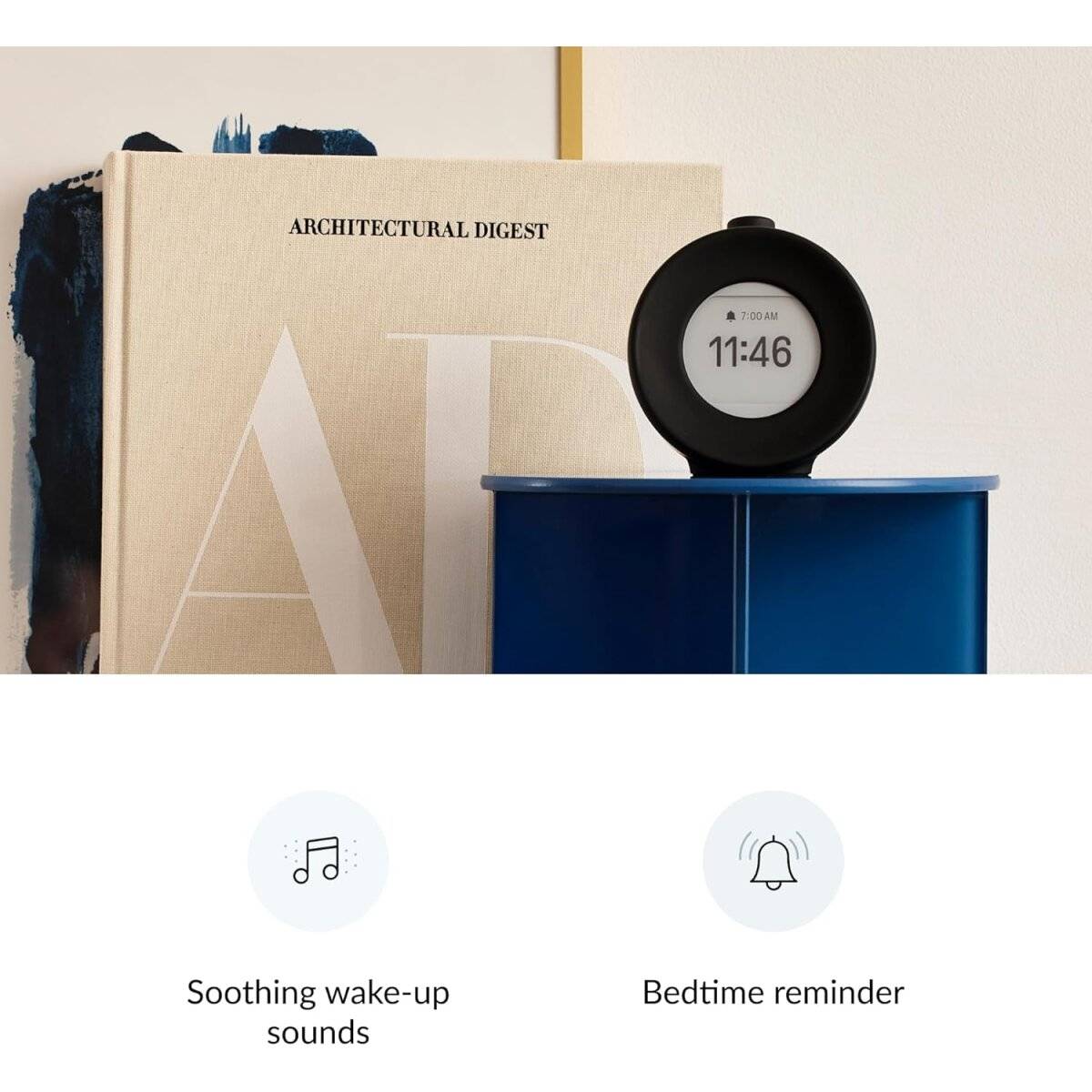 Harmony 2 Wecker Digital Alarm mit Bildschirm ohne Lichtemission, 17 Melodien Grau