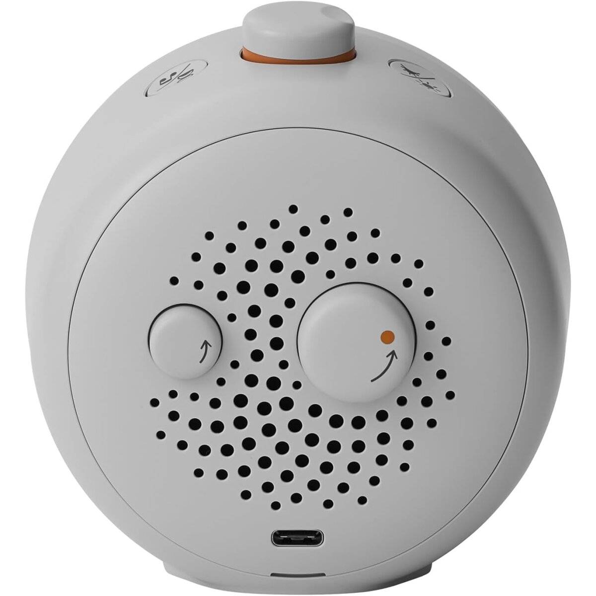 Bell 2 Wecker Digital mit minimiertem blauem Bildschirm Licht, 10 Melodien Grau