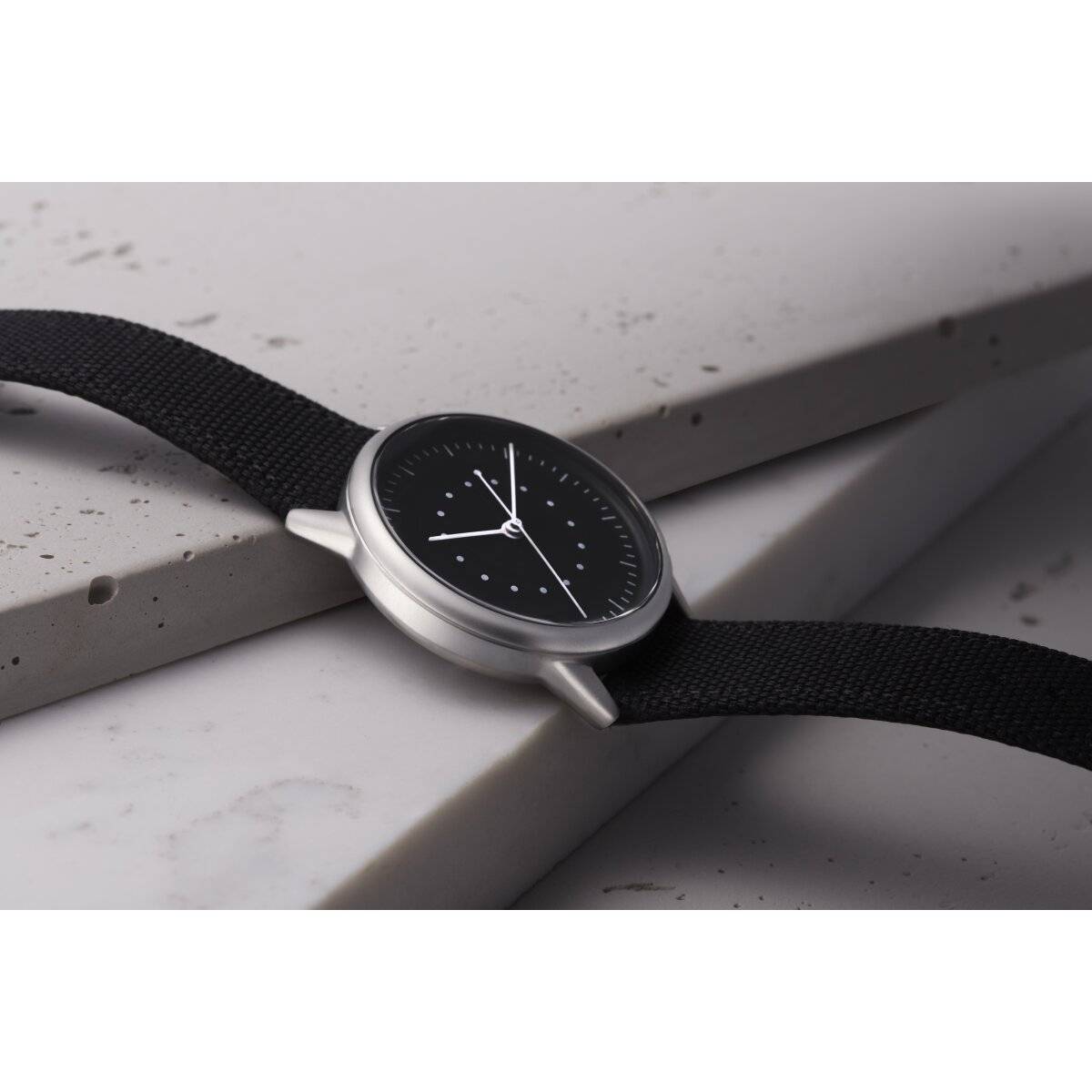 Automatikuhr Analog Automatik Uhren mit Edelstahl Uhrengehäuse Schwarz