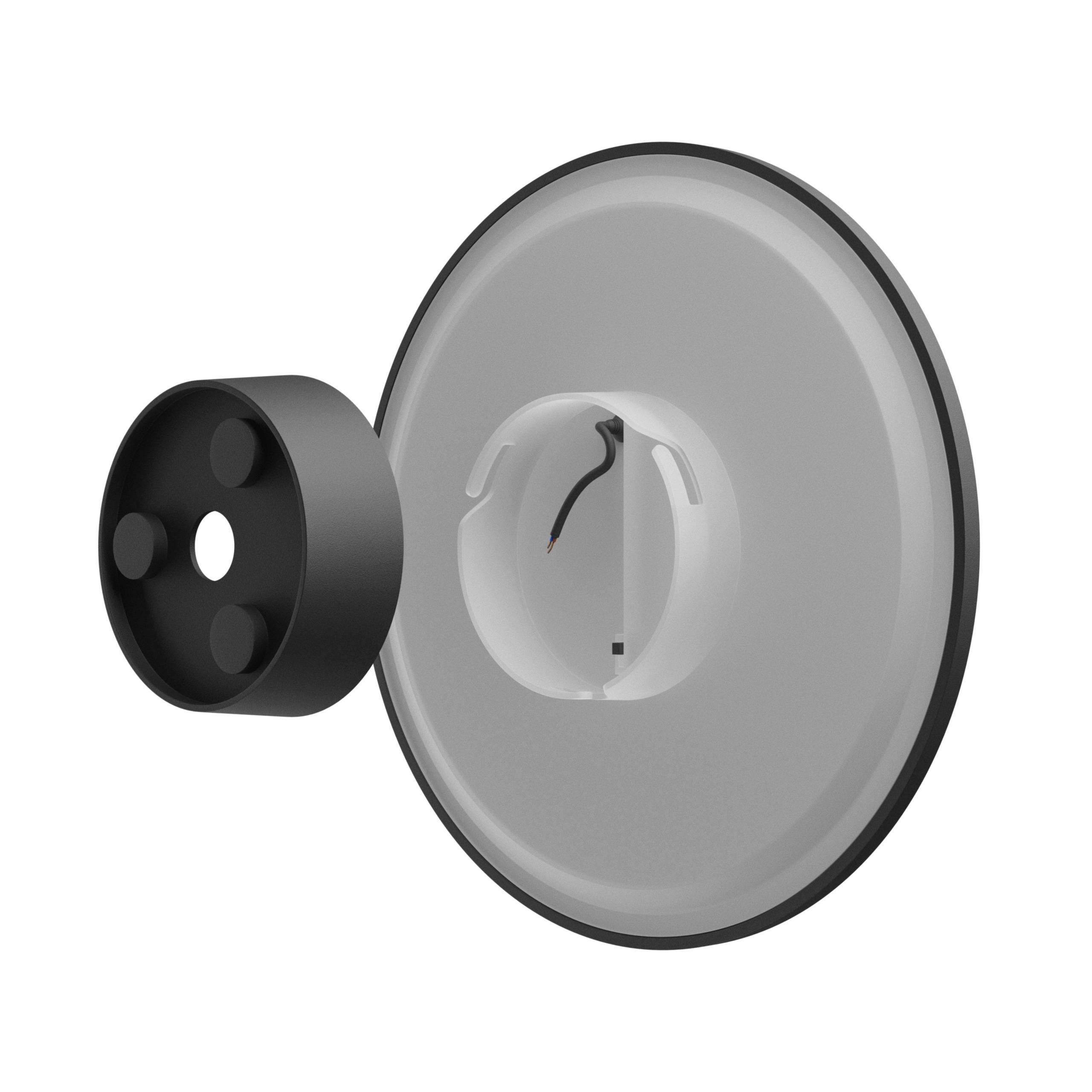 Spectrum LED Wandleuchte PIATTA 18W Außenleuchte 2350lm schwarz IP44 rund CCT 3000-6000K