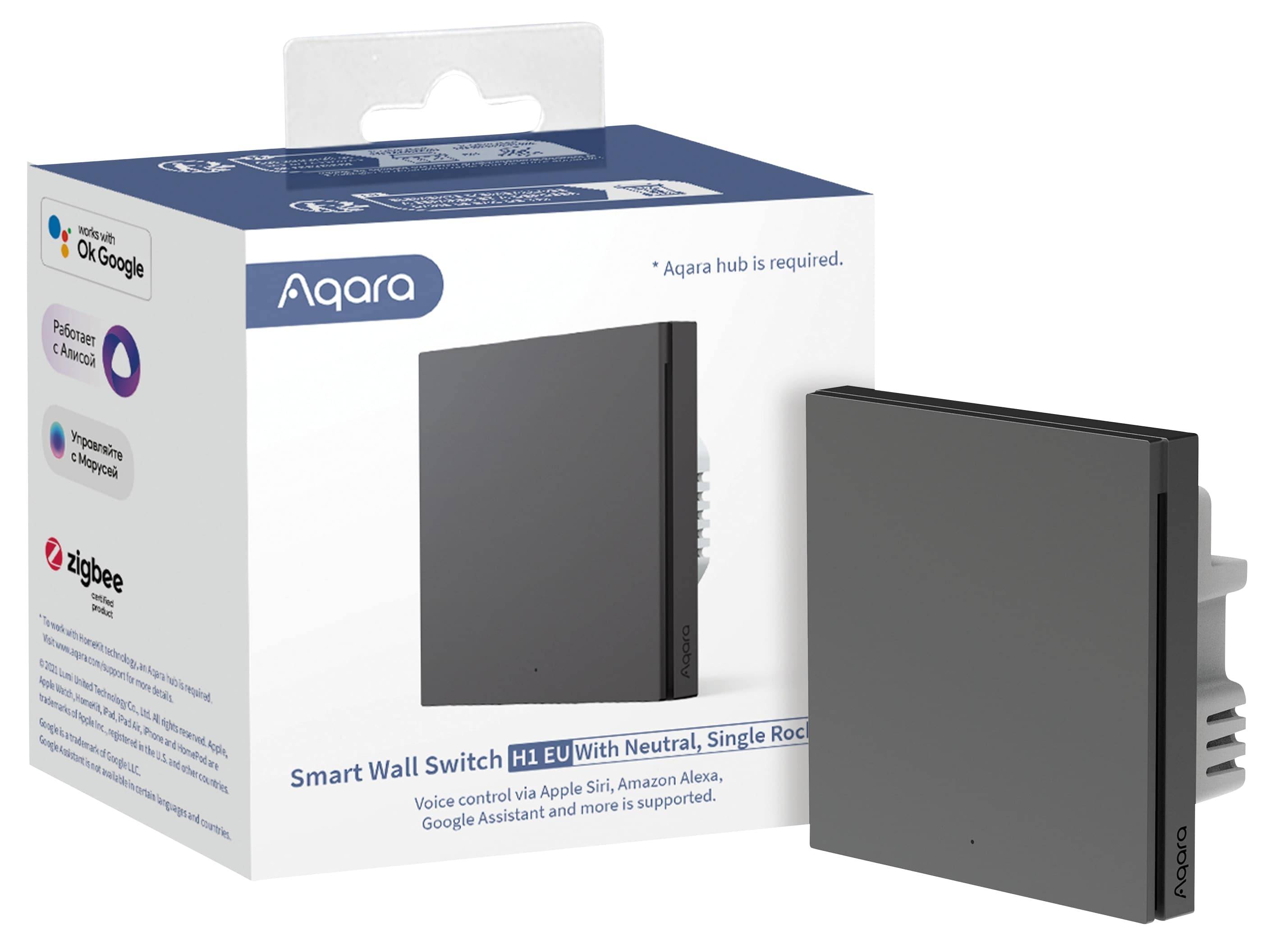 AQARA Serien-Funk-Wandschalter WS-EUK04-G H1, wandmontage, grau