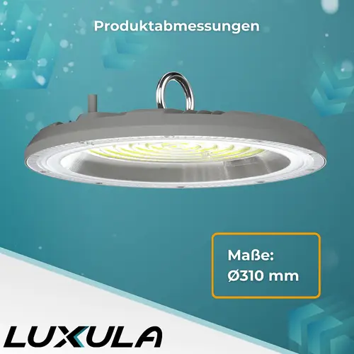LUXULA LED-Hallenleuchte LX500137, HighBay, UFO, 200W, 20000lm, CCT, IP65 LUXULA LED-Hallenleuchte LX500137, HighBay, UFO, 200W, 20000lm, CCT, IP65