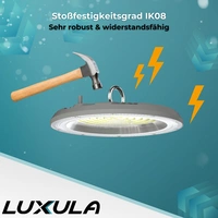 LUXULA LED-Hallenleuchte LX500137, HighBay, UFO, 200W, 20000lm, CCT, IP65 LUXULA LED-Hallenleuchte LX500137, HighBay, UFO, 200W, 20000lm, CCT, IP65