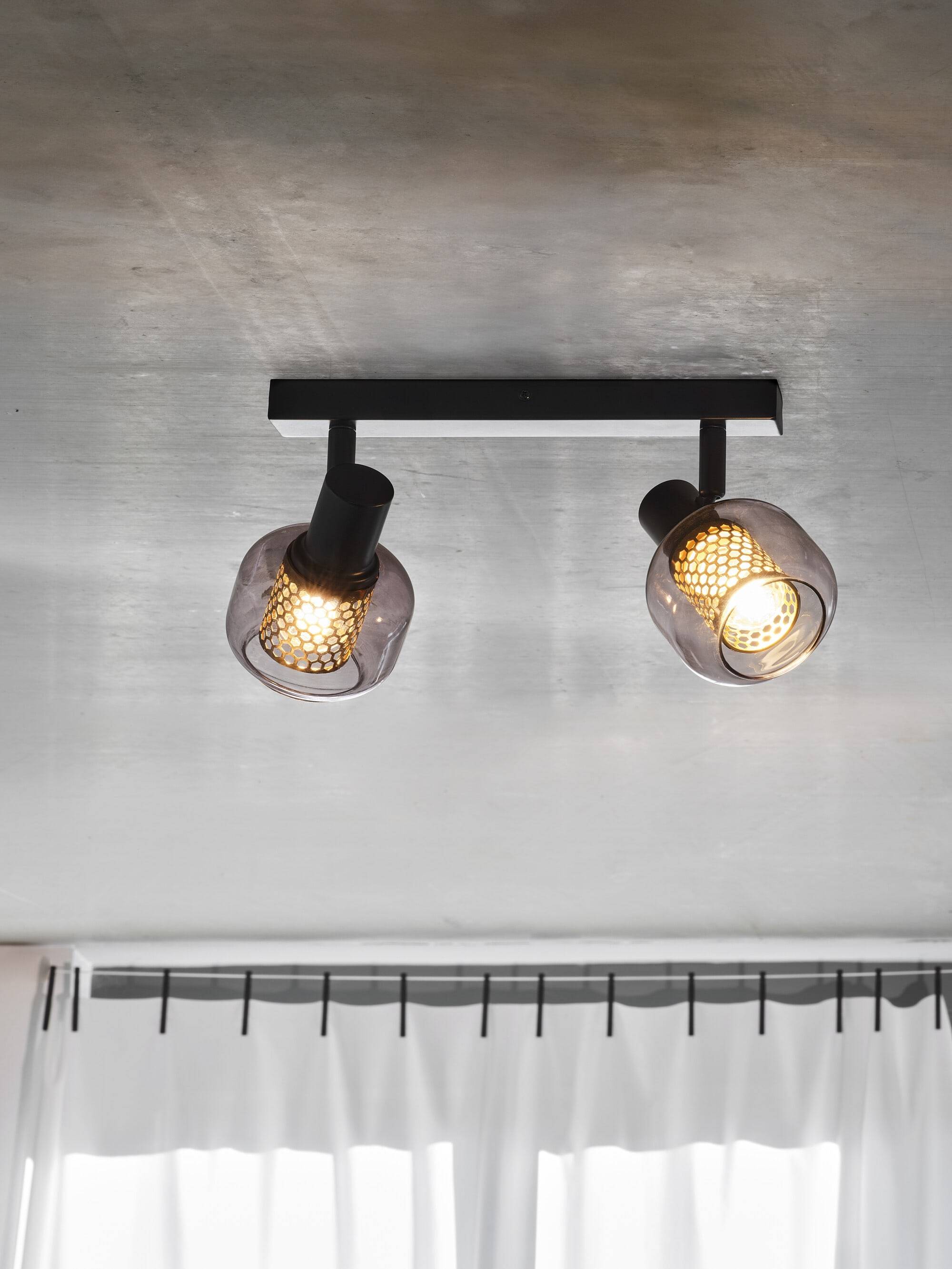 LEDVANCE LED-Deckenleuchte 4058075838031, 2 x E14, 5,6W, 500lm, 2700K, schwarz