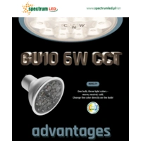 Spectrum LED GU10 6W Reflektor 550lm 38° mit Linse weiß 230V CCT 3000-6000K Spectrum LED GU10 6W Reflektor 550lm 38° mit Linse weiß 230V CCT 3000-6000K