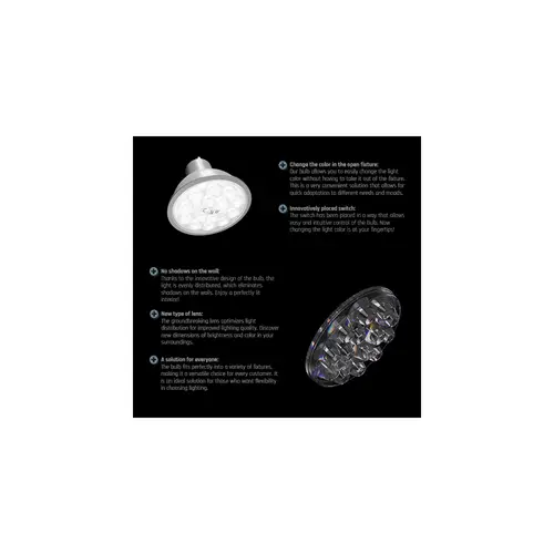 Spectrum LED GU10 6W Reflektor 550lm 38° mit Linse weiß 230V CCT 3000-6000K Spectrum LED GU10 6W Reflektor 550lm 38° mit Linse weiß 230V CCT 3000-6000K