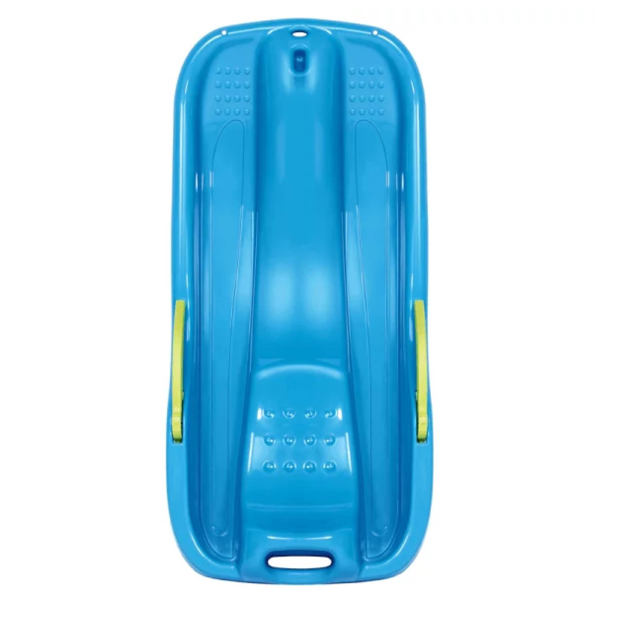 Neustanlo | Race Bobschlitten | dynamisch Blau | robuster Kunststoff | inklusive Zugseil & Bremshebel | vielseitiger Einsatz als Rodel, Bob oder