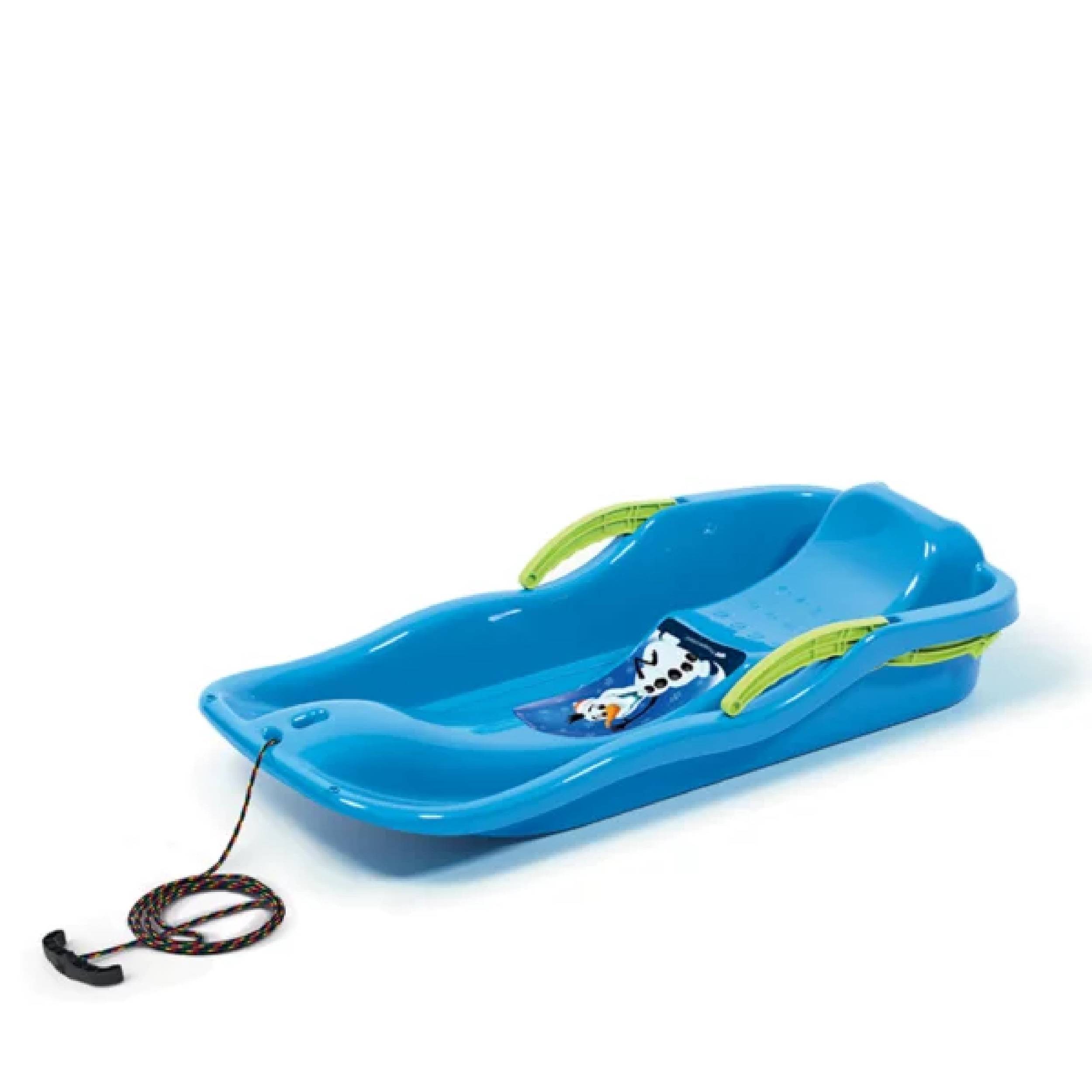 Neustanlo | Race Bobschlitten | dynamisch Blau | robuster Kunststoff | inklusive Zugseil & Bremshebel | vielseitiger Einsatz als Rodel, Bob oder