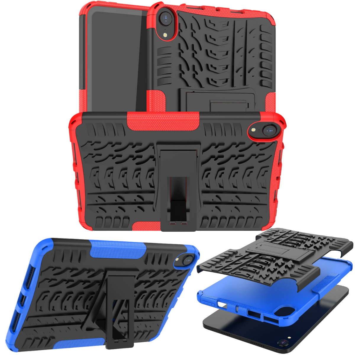 Für Apple iPad Mini 2024 8.3 Zoll / Mini 6 2021 Hybrid Outdoor Schutzhülle Case Rot Tasche Cover Etuis