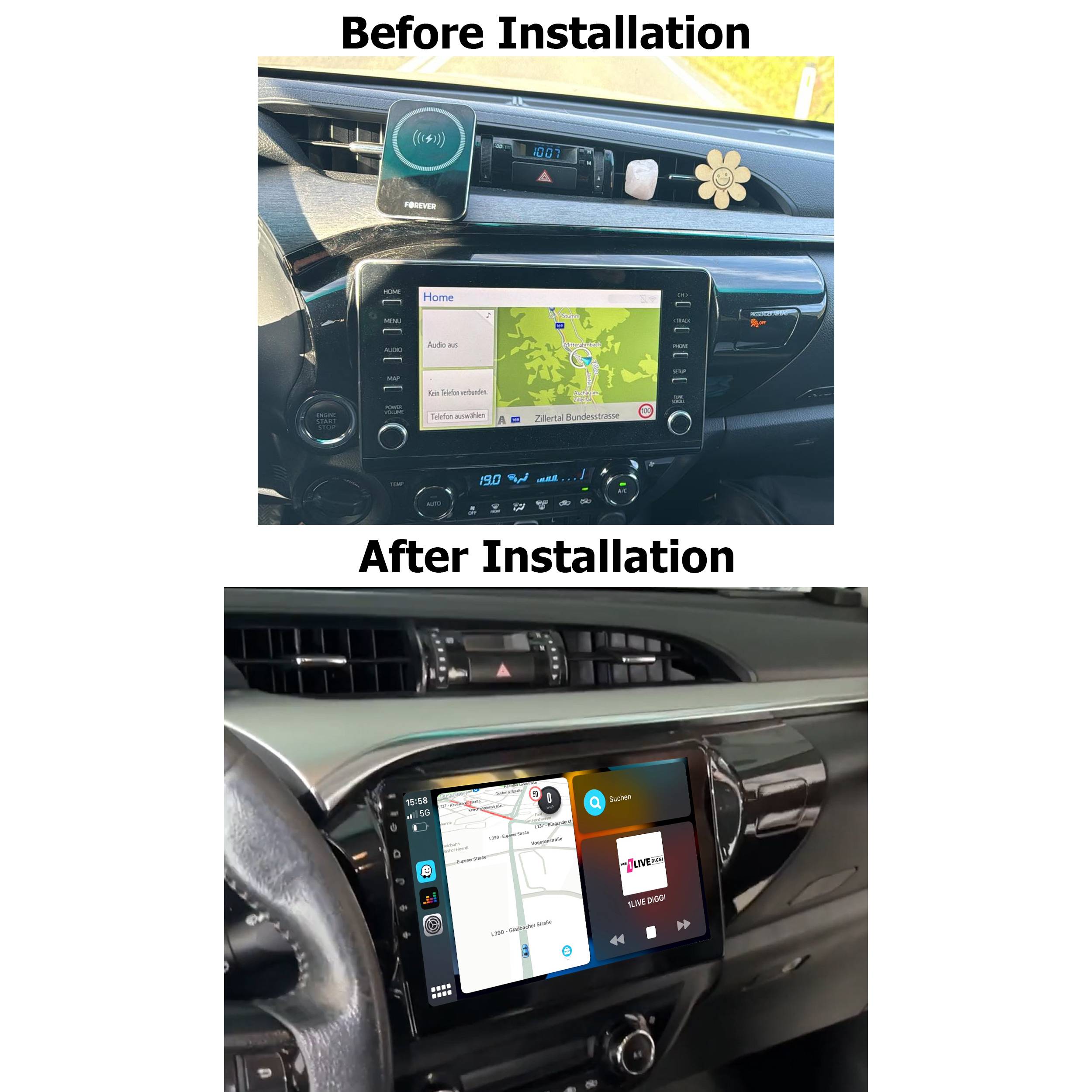 Für Toyota Yaris MK4 20-23 10" Touch Android Autoradio GPS Navi CarPlay