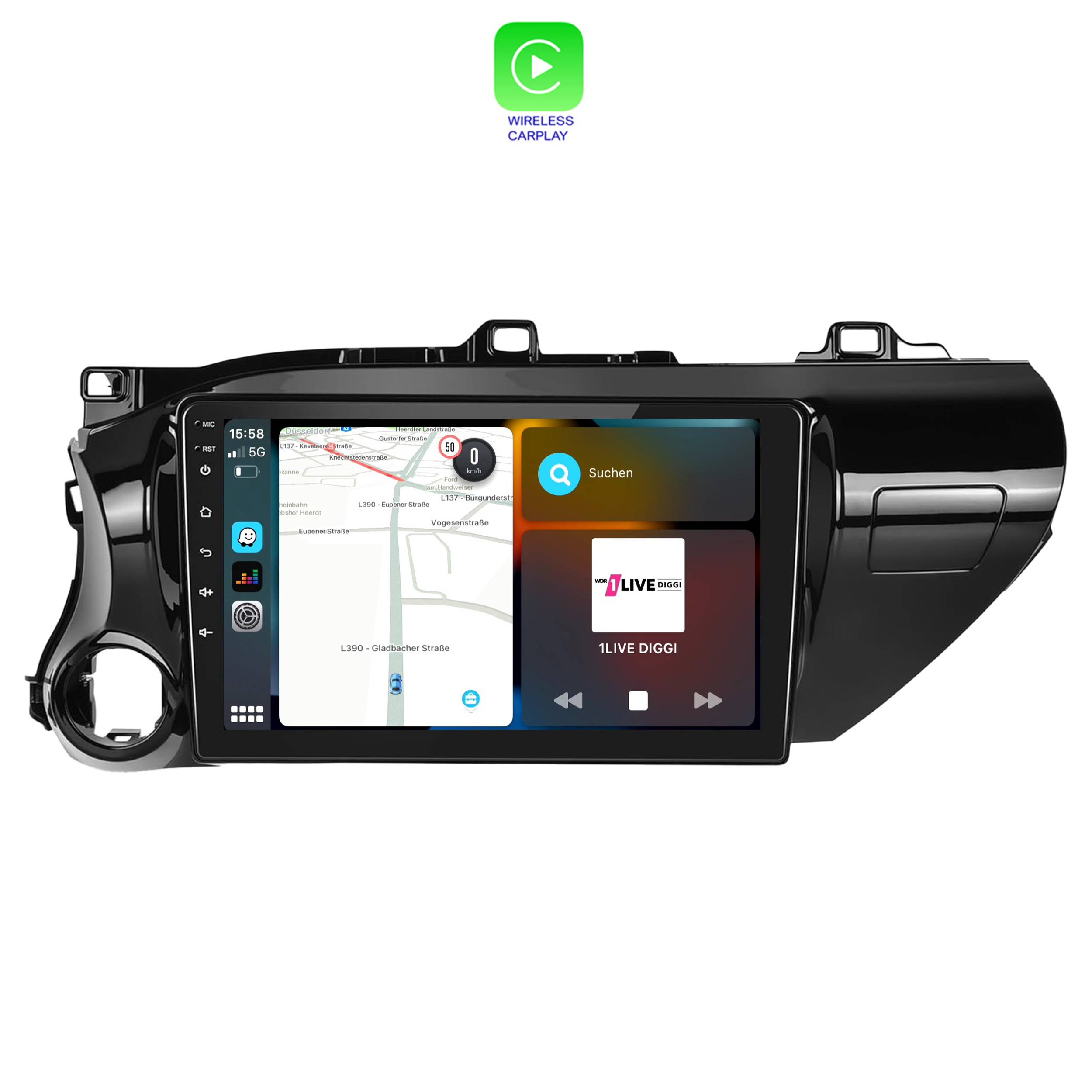 Für Toyota Hilux MK8 8.Generation 10" Touch Android Autoradio GPS Navi CarPlay