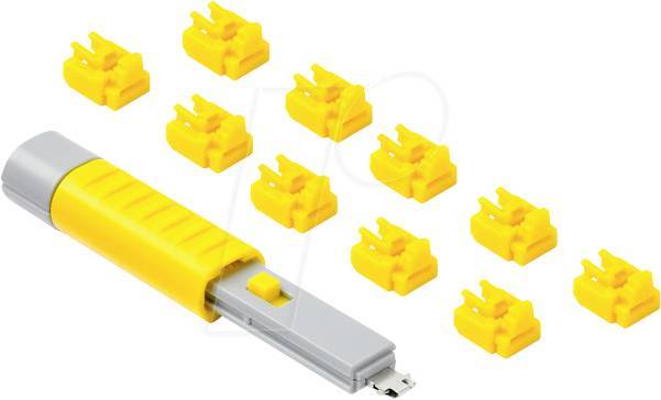 SmartKeeper Basic RJ45 Port Blocker gelb 10 Stk.+Key Multimedia-Technik Sicherungssysteme