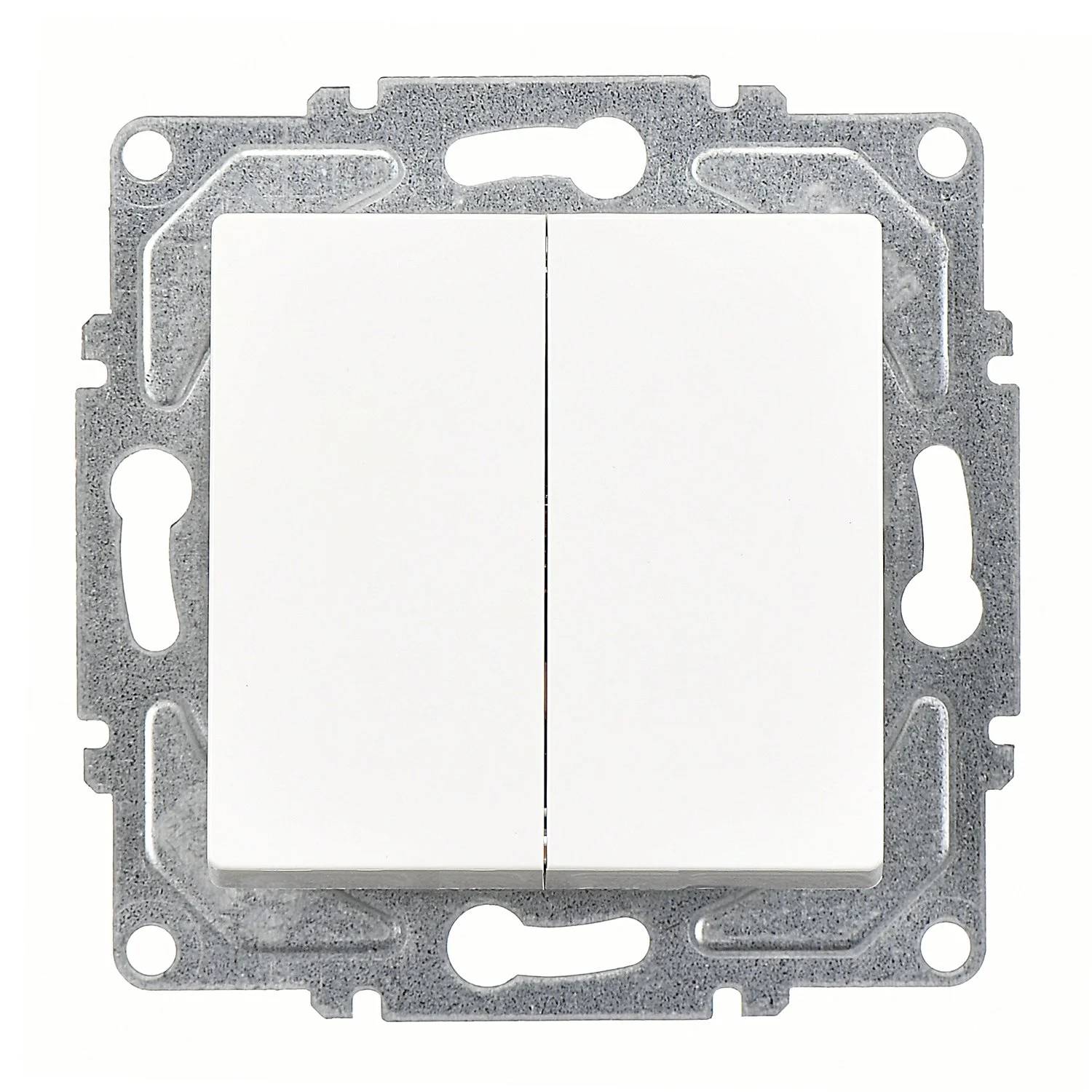 Günsan Eqona Serienschalter Einsatz ohne Rahmen mit Wippen weiss