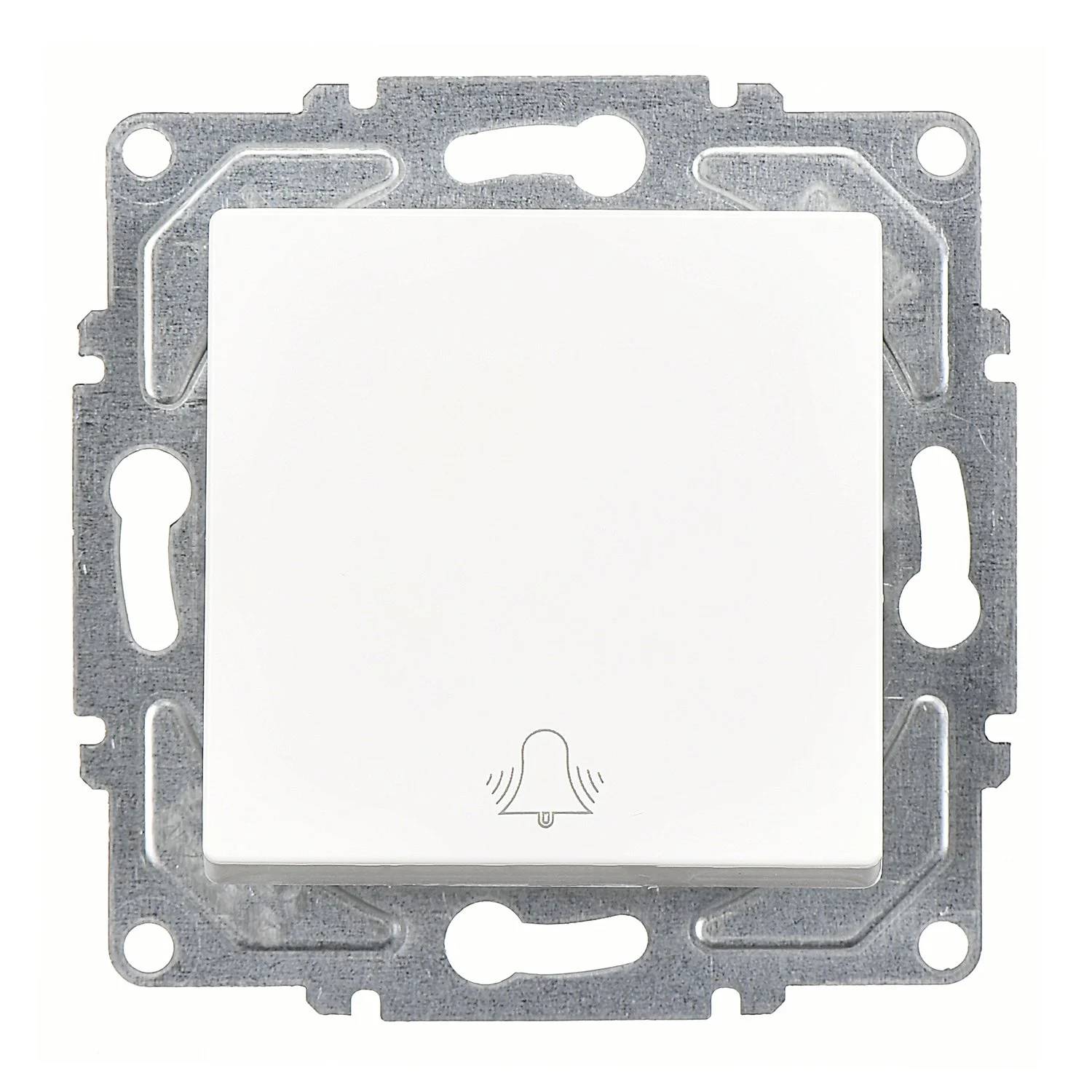 Günsan Eqona Klingeltaster Einsatz ohne Rahmen mit Wippe weiss