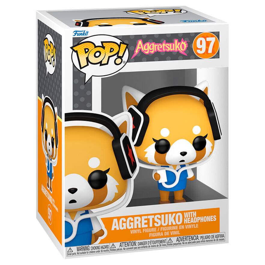 Sanrio POP! Animation Vinyl Figur Aggretsuko w/headphones 9 cm