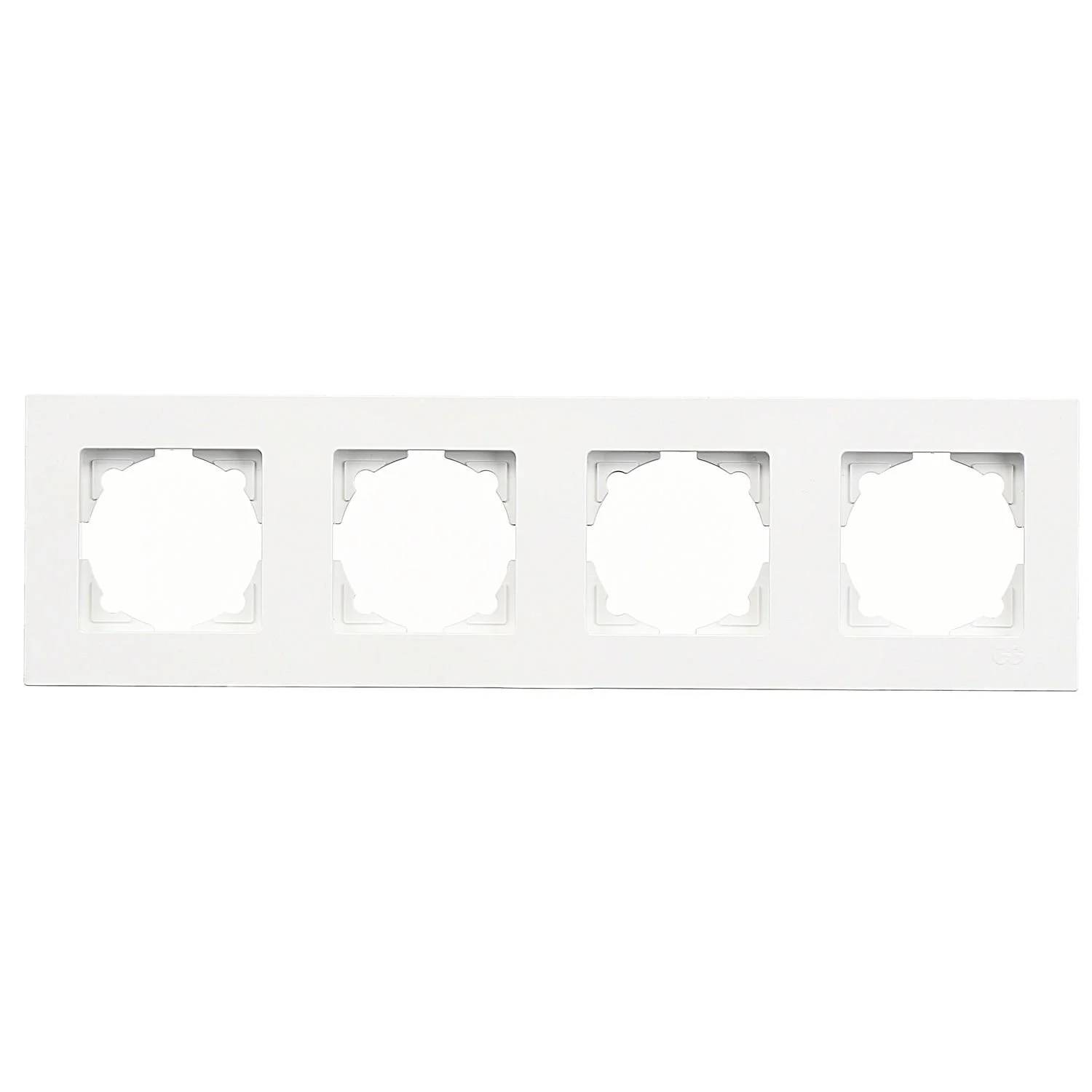 Günsan Eqona 4-fach Rahmen Abdeckrahmen für 4 Schalter Steckdosen Einsätze/Module weiss