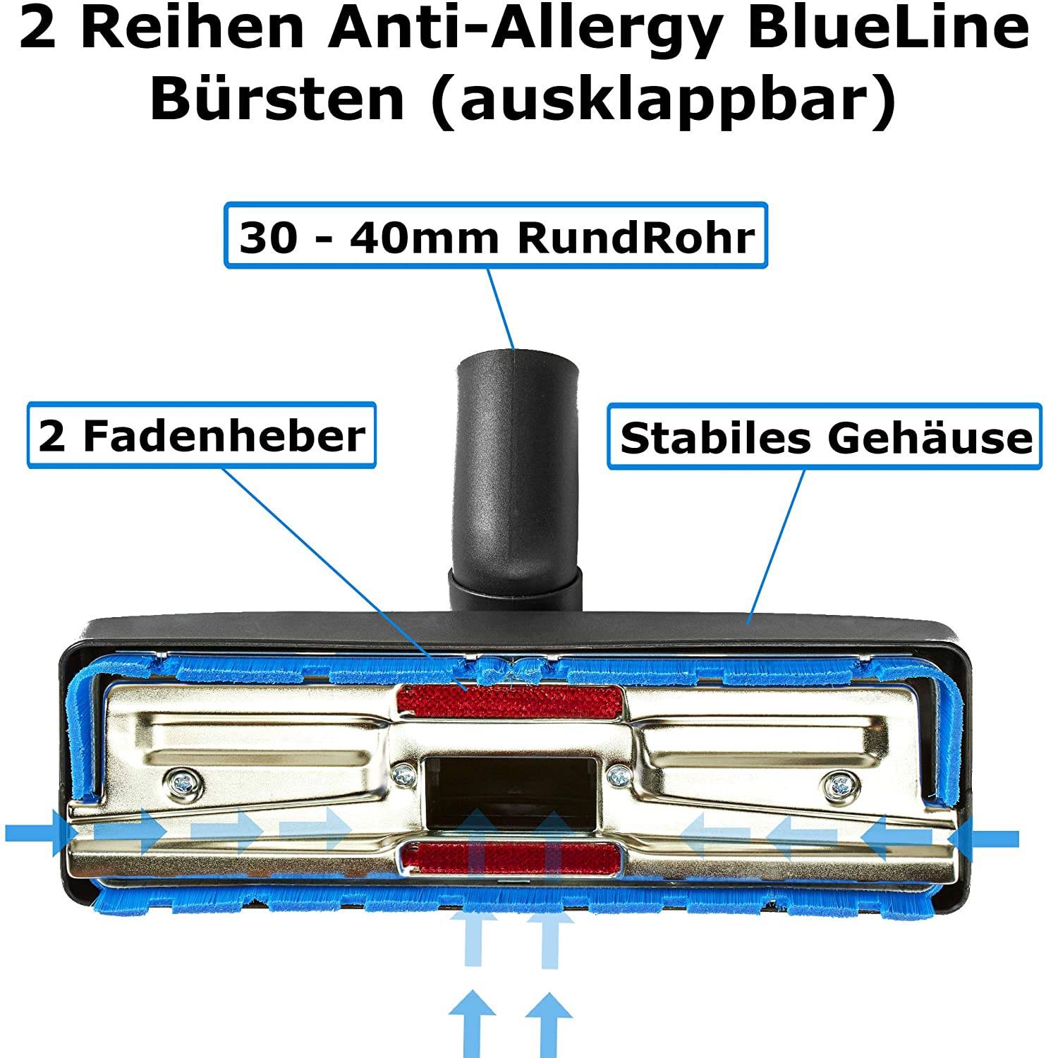Profi Staubsauger-Düse Staubsaugeraufsatz Ersatzteil Zubehör Universal Aufsatz für Hyla Numatic Dirt Devil etc.