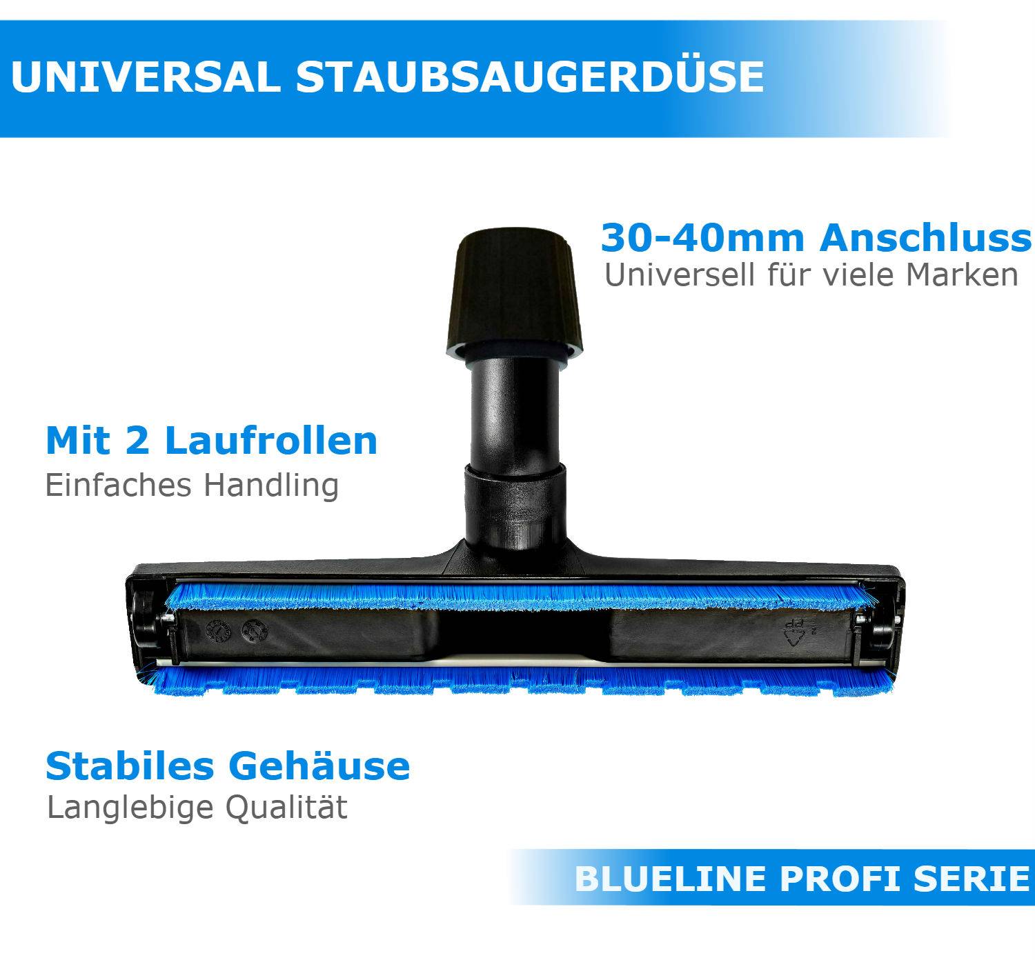 Staubsaugerdüse Bodendüse für kompatibel mit Makita 447 446 VC 4210 VC Industriestaubsauger Zentralstaubsauger 30-40mm