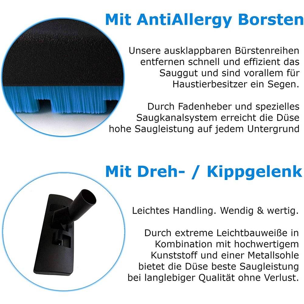 Staubsaugerdüse Düse Staubsaugerzubehör Zubehör Ersatz für Monzana Nass und Trockensauger Poolsauger Staubsaugerbürste