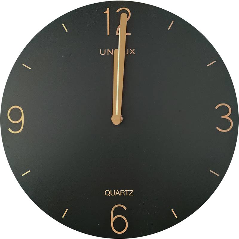 UNiLUX Wanduhr/Quarzuhr SAVANA, Durchmesser: 300 mm, schwarz