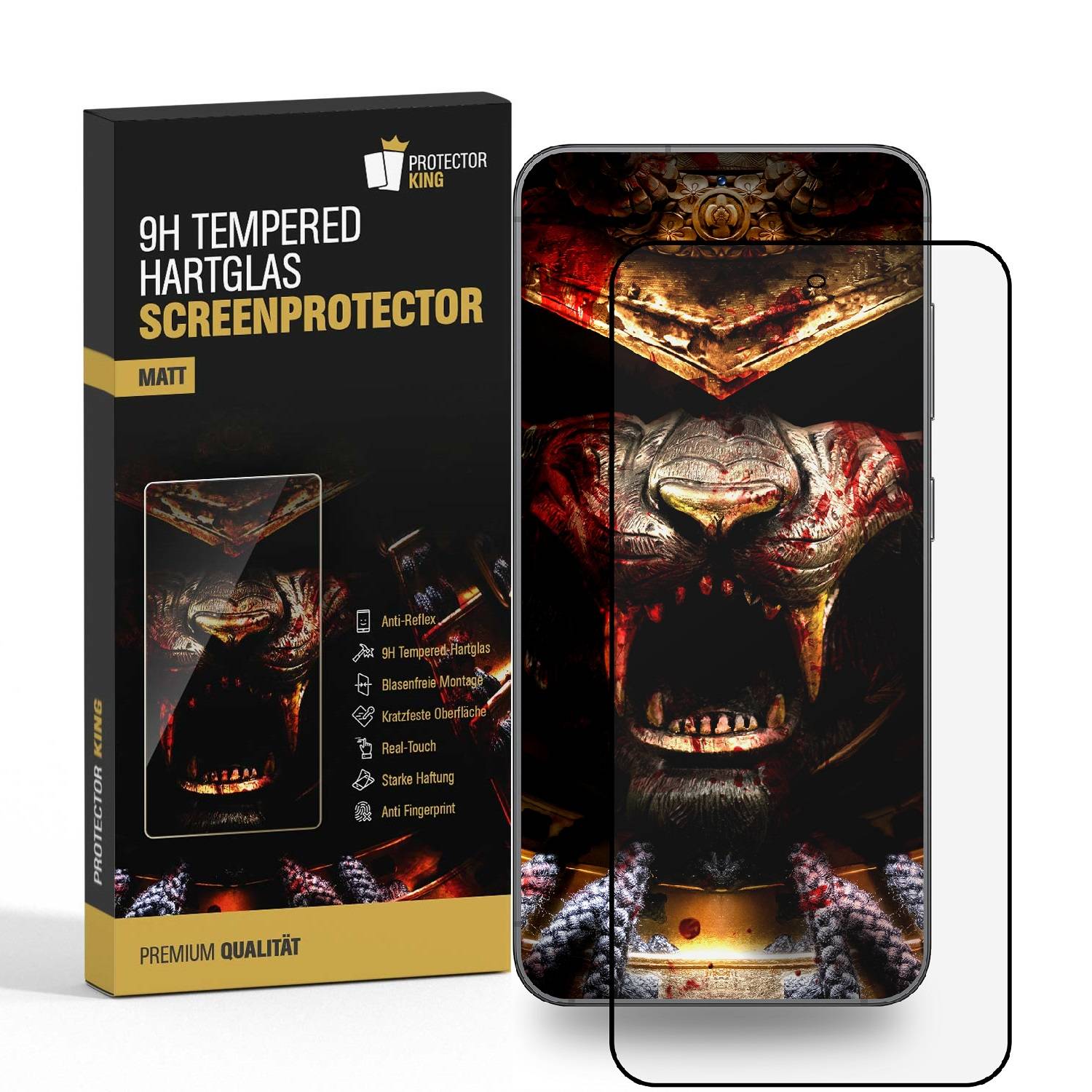 Kopie von 1x 9H Panzerglas für Samsung Galaxy S22 Plus FULL COVER matt ANTI-REFLEX echtes Tempered Glass Displayschutz Schutzglas Schuzfolie