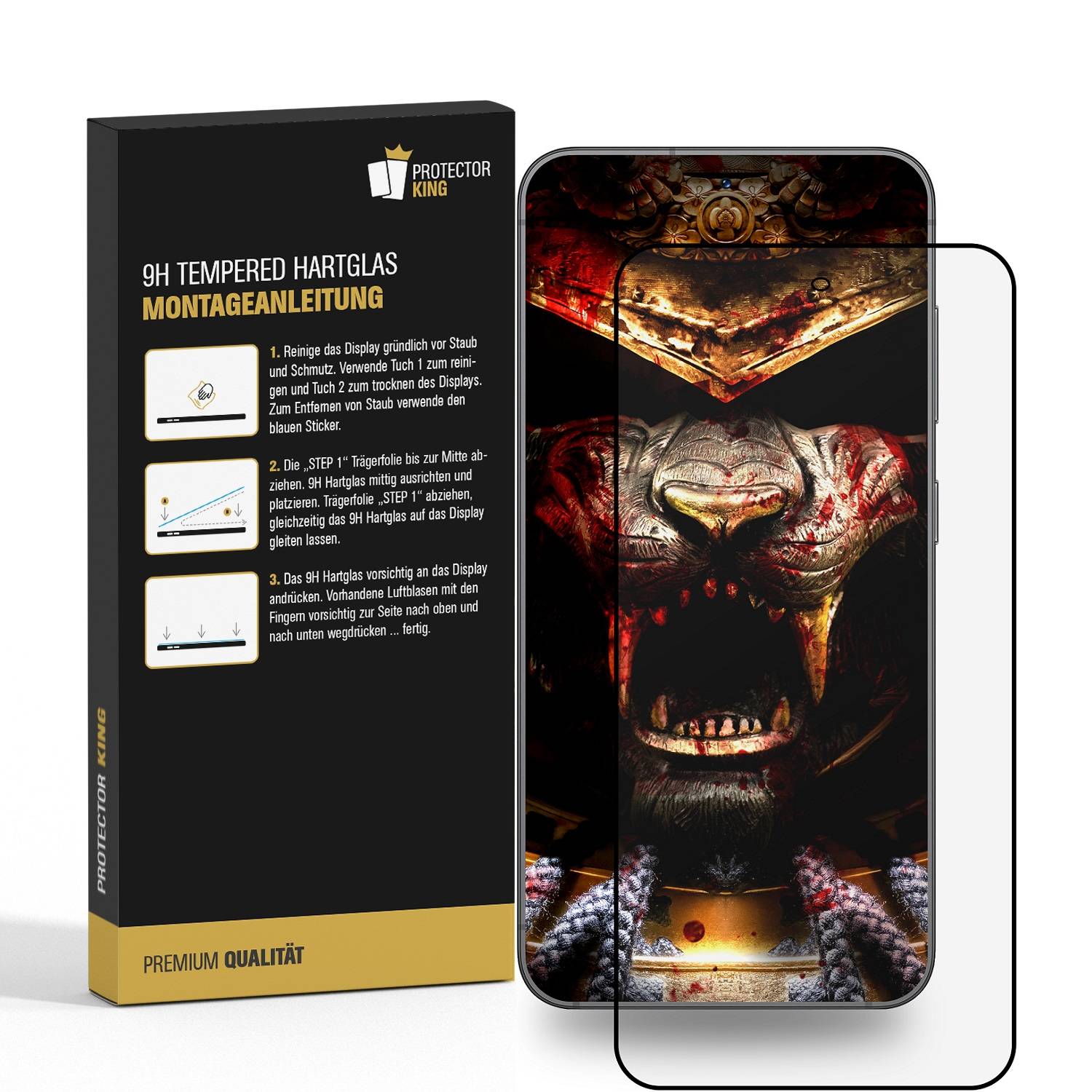 Kopie von 1x 9H Panzerglas für Samsung Galaxy S22 Plus FULL COVER matt ANTI-REFLEX echtes Tempered Glass Displayschutz Schutzglas Schuzfolie