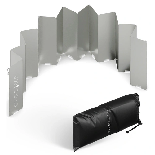 EVOCAMP Windschutz für Gaskocher, inklusive Tasche, 16 Lamellen, Spirituskocher Outdoor, Campingkocher, Grill, Camping Feuerstelle, Gaskocher EVOCAMP Windschutz für Gaskocher, inklusive Tasche, 16 Lamellen, Spirituskocher Outdoor, Campingkocher, Grill, Camping Feuerstelle, Gaskocher